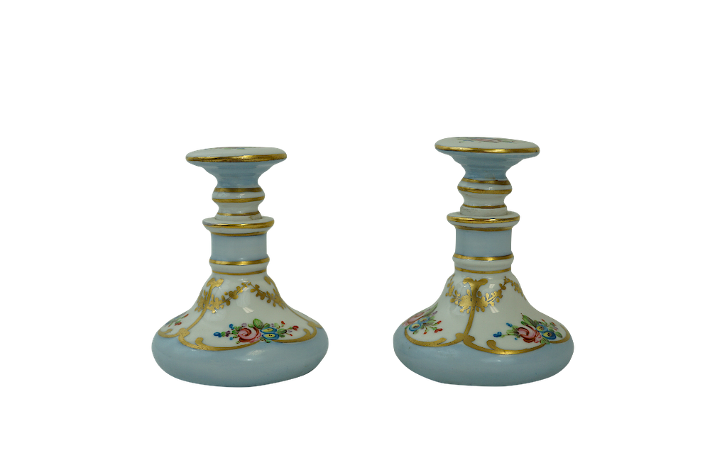 Appraisal: Sevres Perfume Bottles Pair of Sevres Perfume Bottles Hand painted