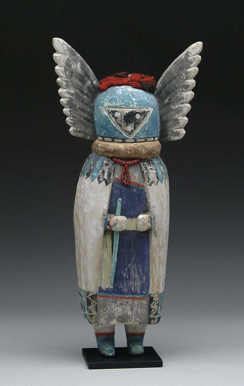 Appraisal: HOPI KACHINA DOLL Painted figure with headdress having wings and