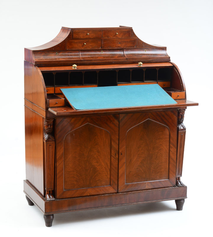 Appraisal: JOSEPH BARRY ATTRIBUTION PHILADELPHIA CLASSICAL CARVED MAHOGANY AND FIGURED MAHOGANY