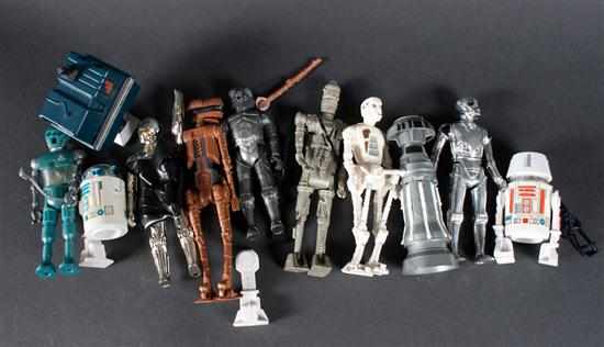 Appraisal: Eleven Kenner plastic ''Star Wars'' robot figures figures include IG-