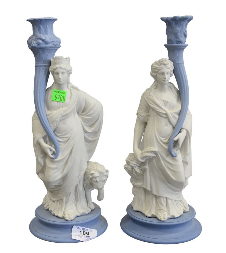 Appraisal: Pair of Wedgwood Candlesticks Genius Collection to include Ceres and