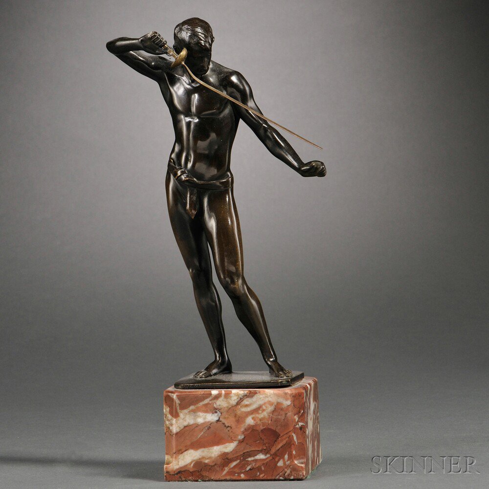 Appraisal: Ludwig Eisenberger German active -c Bronze Figure of a Male