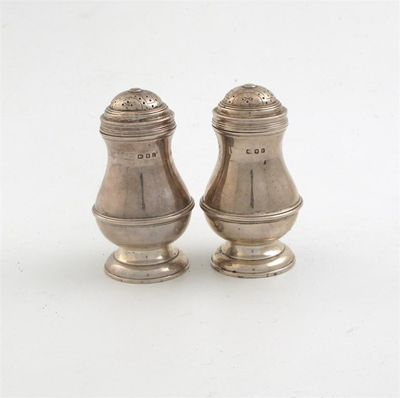 Appraisal: A pair of modern bun top peppers baluster with moulded