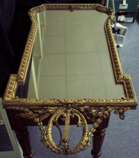 Appraisal: A th Century gilt mirror the egg and dart carved