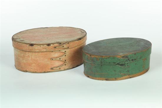 Appraisal: TWO PANTRY BOXES American th century bentwood Probably Shaker each