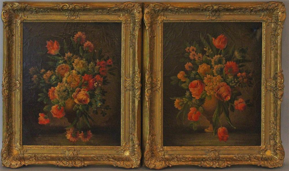 Appraisal: EUROPEAN SCHOOL TH TH CENTURY A PAIR OF STILL LIFE