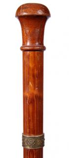 Appraisal: White House Relic Cane- Ca - A carved one-piece pine