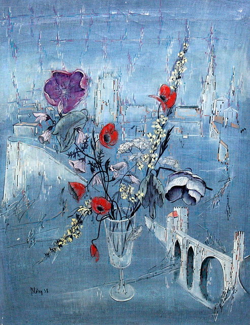 Appraisal: JACQUES BLENY TH CENTURY A surrealist glass of flowers with