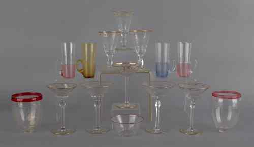 Appraisal: Miscellaneous glass to include a group of etched and gilt