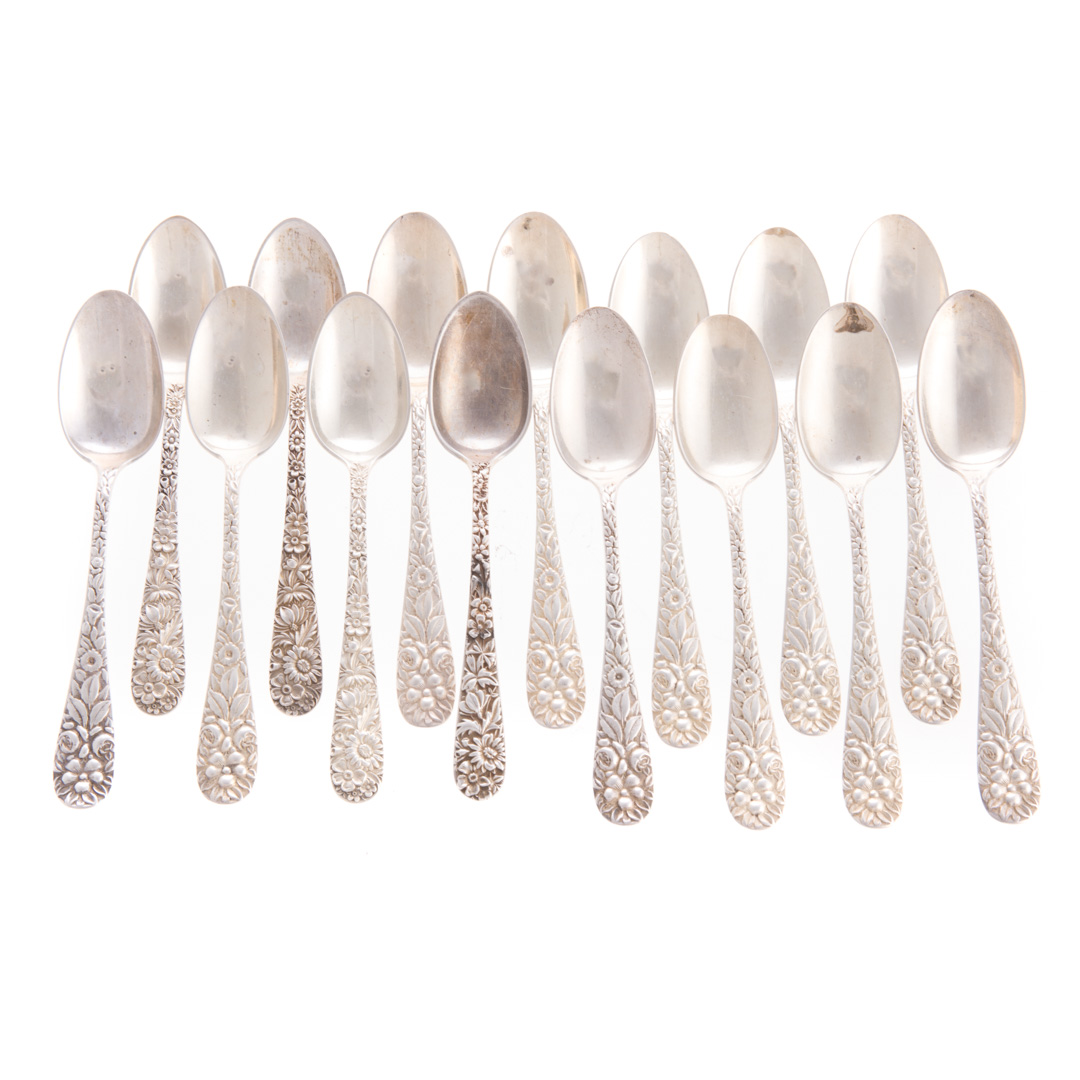 Appraisal: A collection of Baltimore sterling teaspoons pieces comprising J S