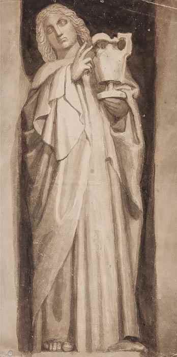 Appraisal: John Flaxman - Study of a statue of a figure