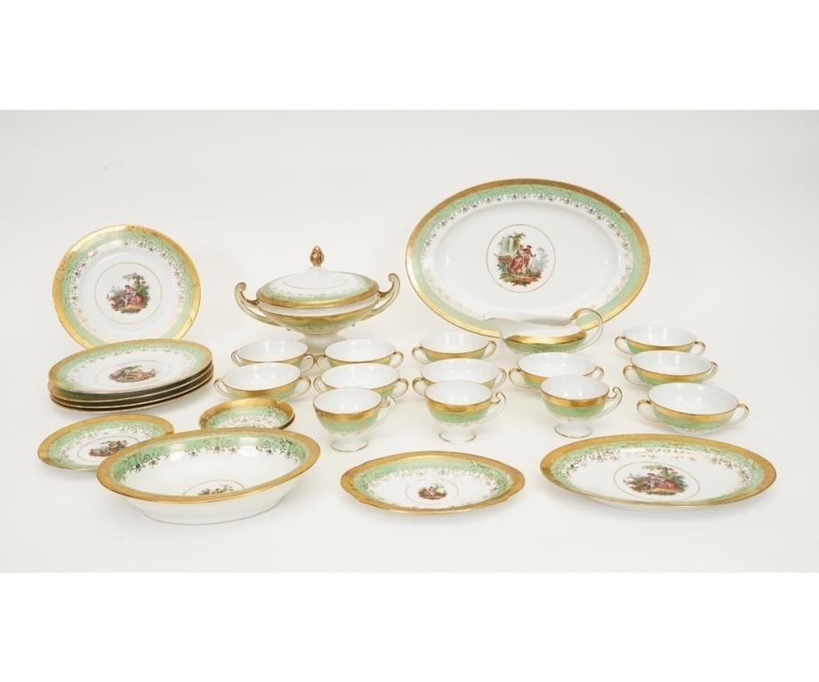 Appraisal: Partial assembled Czech china service in the 'Victoria' pattern kt