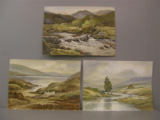 Appraisal: Keith Burtonshaw three watercolours of Scotland all signed Loch Broom