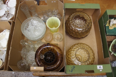 Appraisal: A collection of various glassware to include pair of lamp