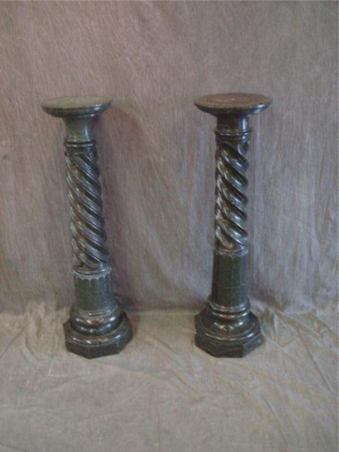 Appraisal: Two marble pedestals Dimensions high Estimate -