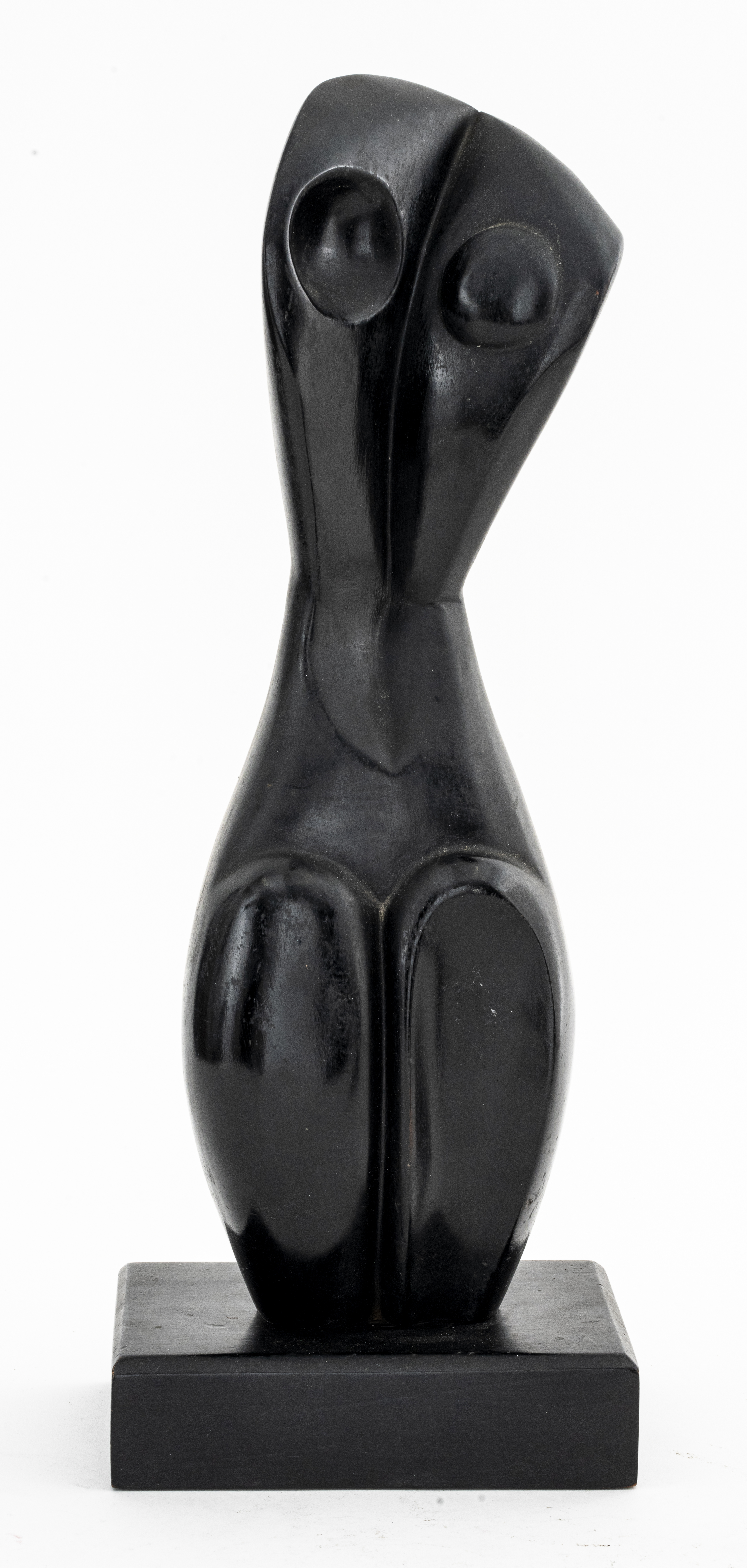 Appraisal: ABSTRACT FEMALE NUDE SCULPTURE Abstract female nude sculpture ebonized wood