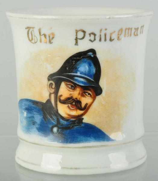 Appraisal: The Policemen Shaving Mug Description This is a new mug