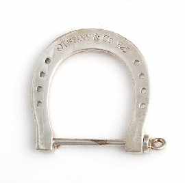 Appraisal: A sterling silver horseshoe shaped key ring by Tiffany Co