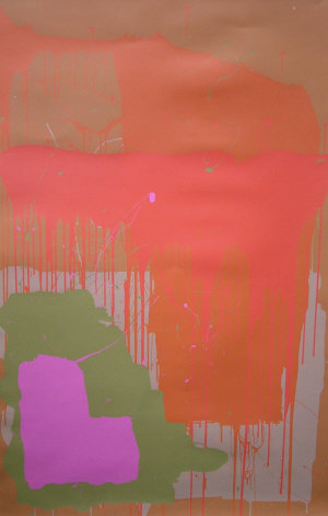 Appraisal: John Hoyland RA b - Untitled screenprint in colours signed