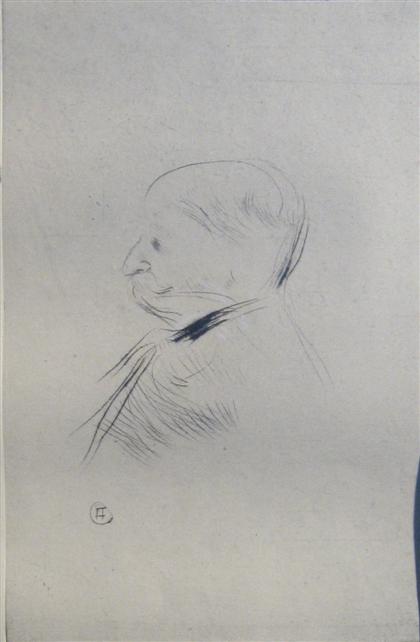 Appraisal: HENRI DE TOULOUSE-LAUTREC french - PORTRAIT DE MONSIEUR X Drypoint