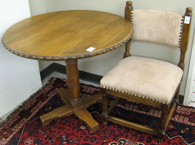 Appraisal: CAFE TABLE AND CHAIR SET American th century The lot