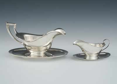 Appraisal: A Lot of Sterling Silver Gravy Boat with Liner and