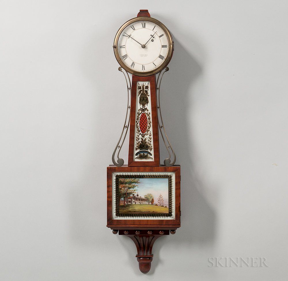 Appraisal: Walter H Durfee Patent Timepiece or Banjo Clock Walter H