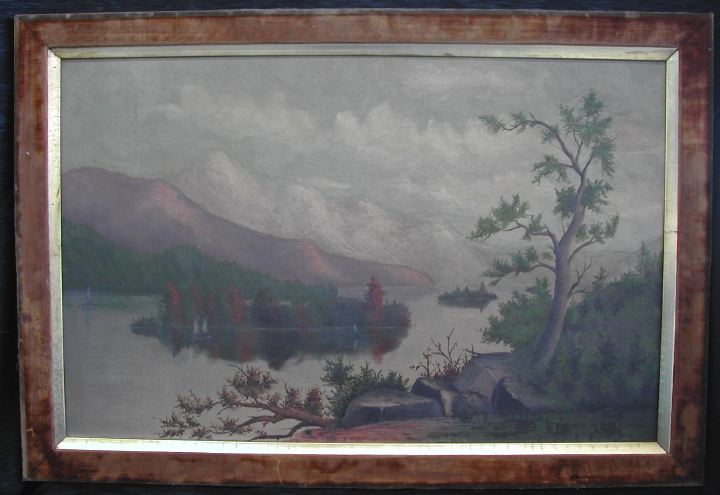 Appraisal: Continental School Late th Early th Century Mountain Lake Landscape