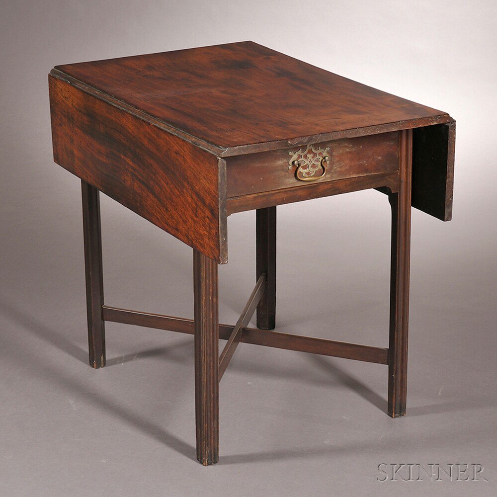 Appraisal: Chippendale Mahogany Pembroke Table New England late th century the