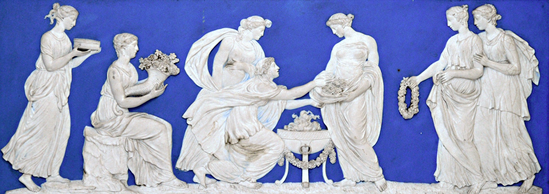 Appraisal: A Wedgwood blue jasper rectangular plaque late th early th