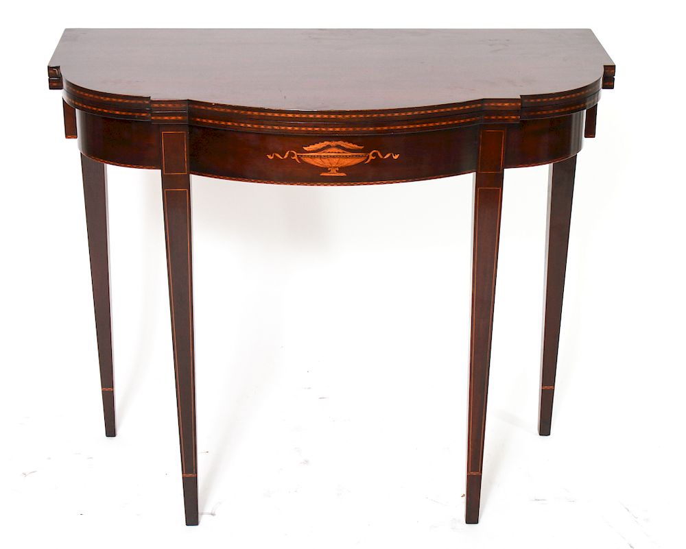 Appraisal: Federal Manner Flip Top Mahogany Game Table Federal manner flip