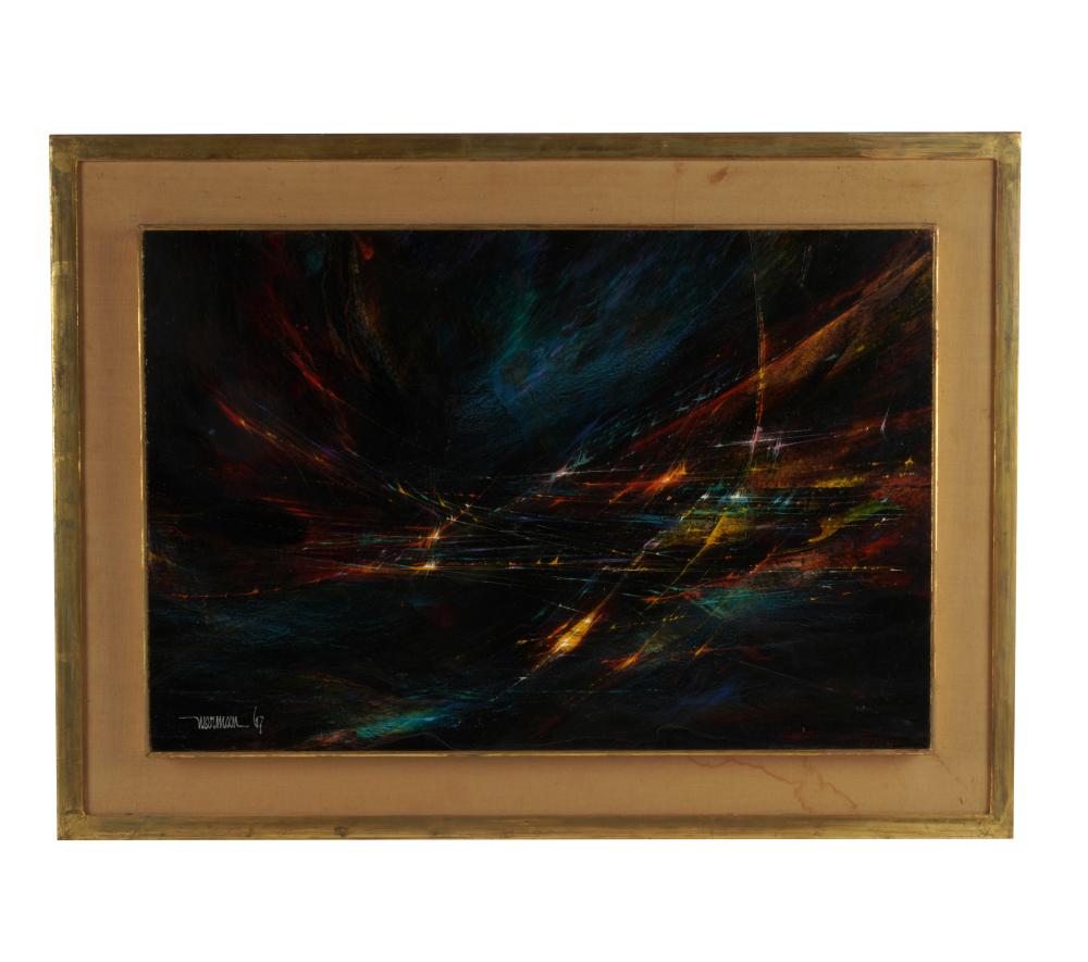 Appraisal: LEONARDO M NIERMAN B COSMIC FURY acrylic on board signed