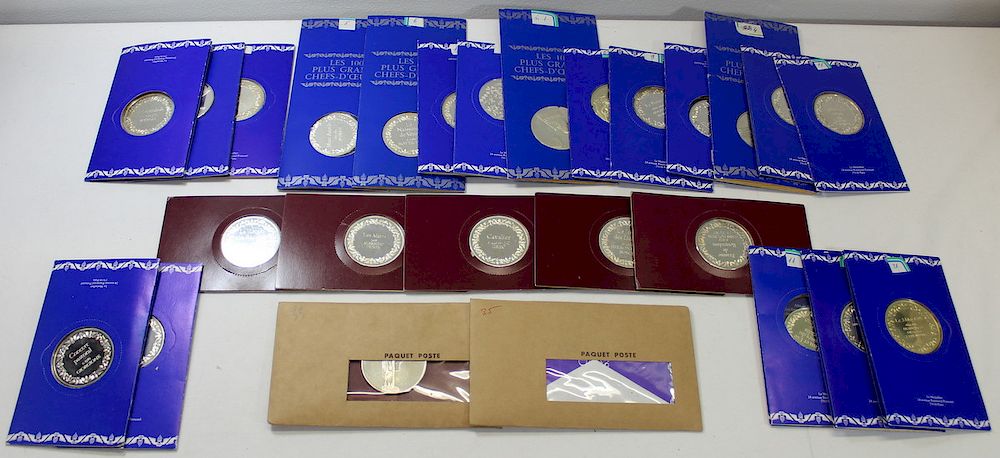 Appraisal: SILVER Franklin Mint Silver Greatest Masterpieces Medals Les Plus Grands