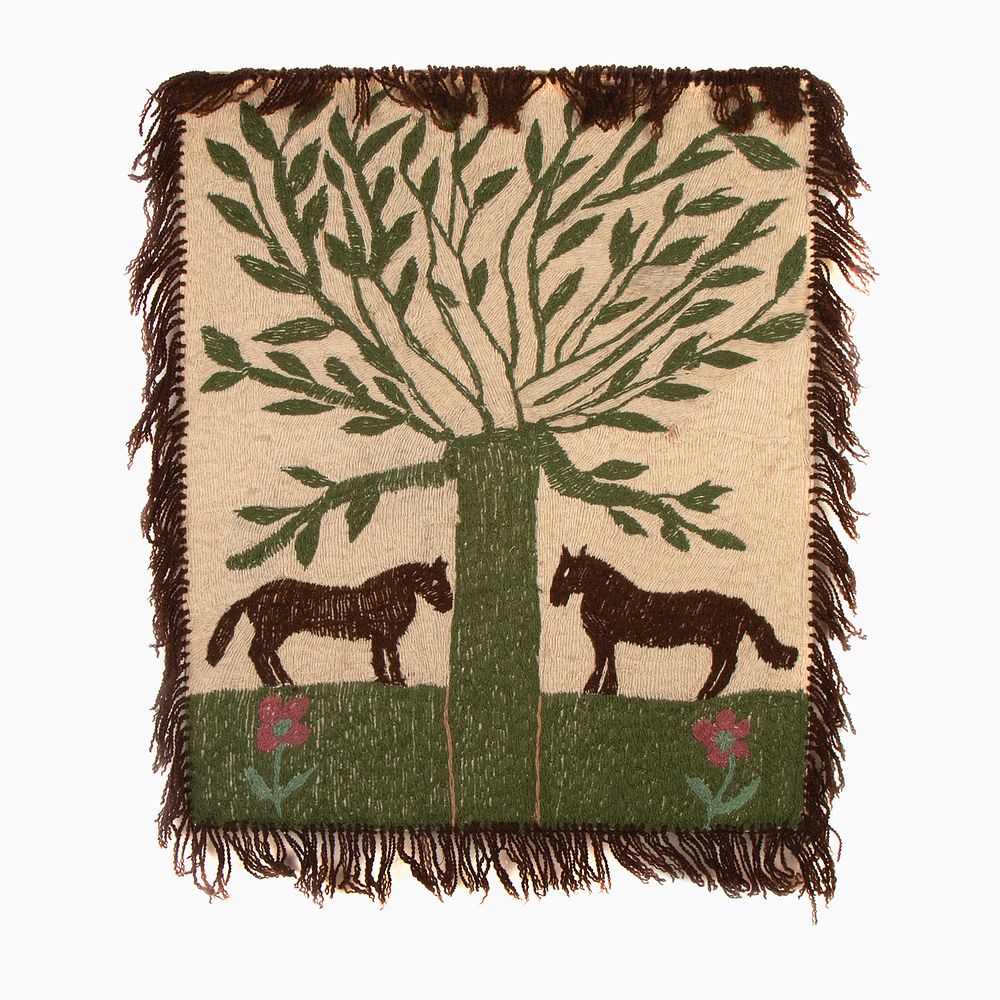 Appraisal: Marie Graves Tree of Life Colcha Embroidery Marie Graves Tree