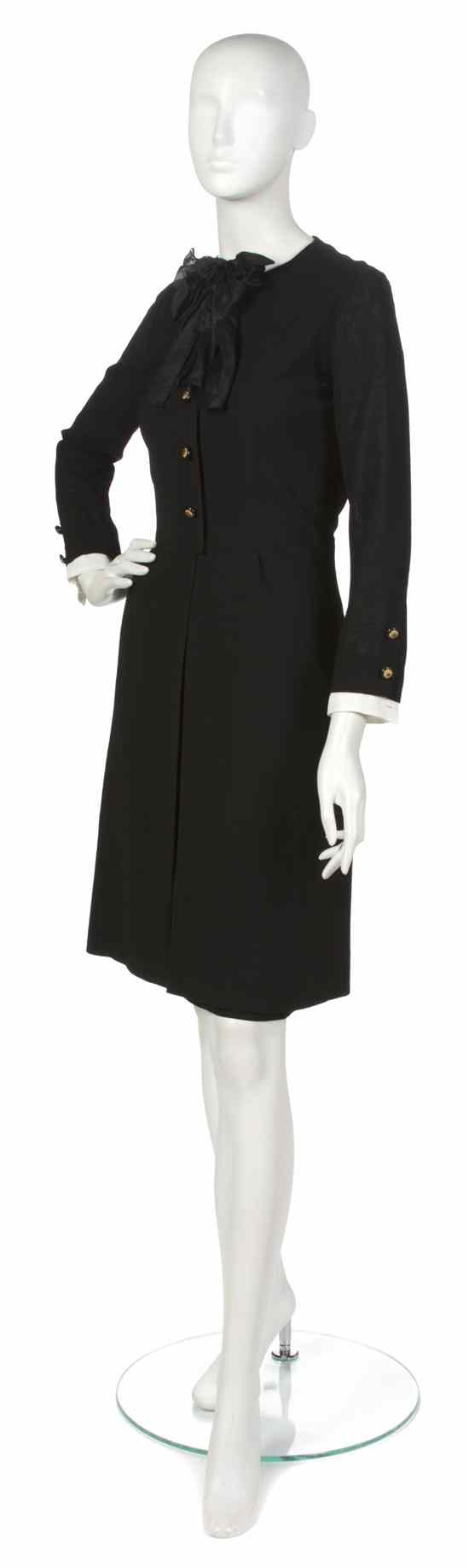 Appraisal: A Chanel Couture Black Linen Skirt Suit consisting of a