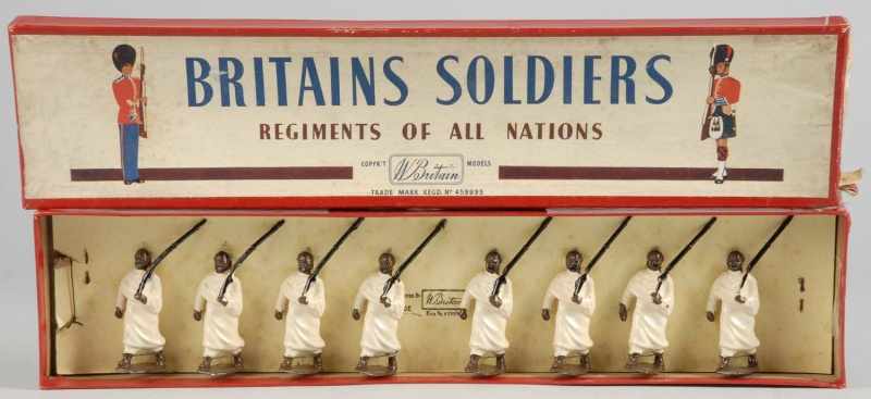 Appraisal: Britains No Soldier Set in Original Box Description Includes eight