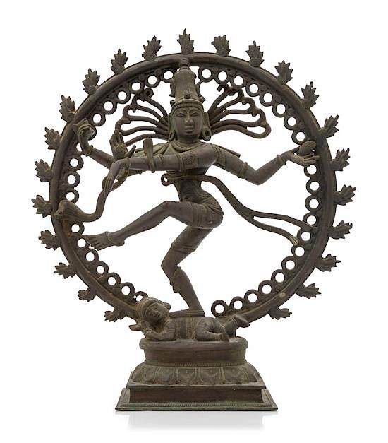 Appraisal: A South Indian Bronze Figure of Nataraja Height inches A