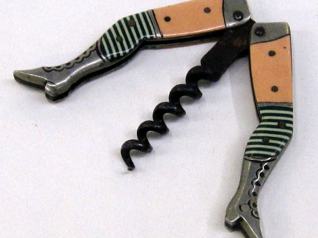 Appraisal: Victorian corkscrew modelled as a pair of lady's legs in