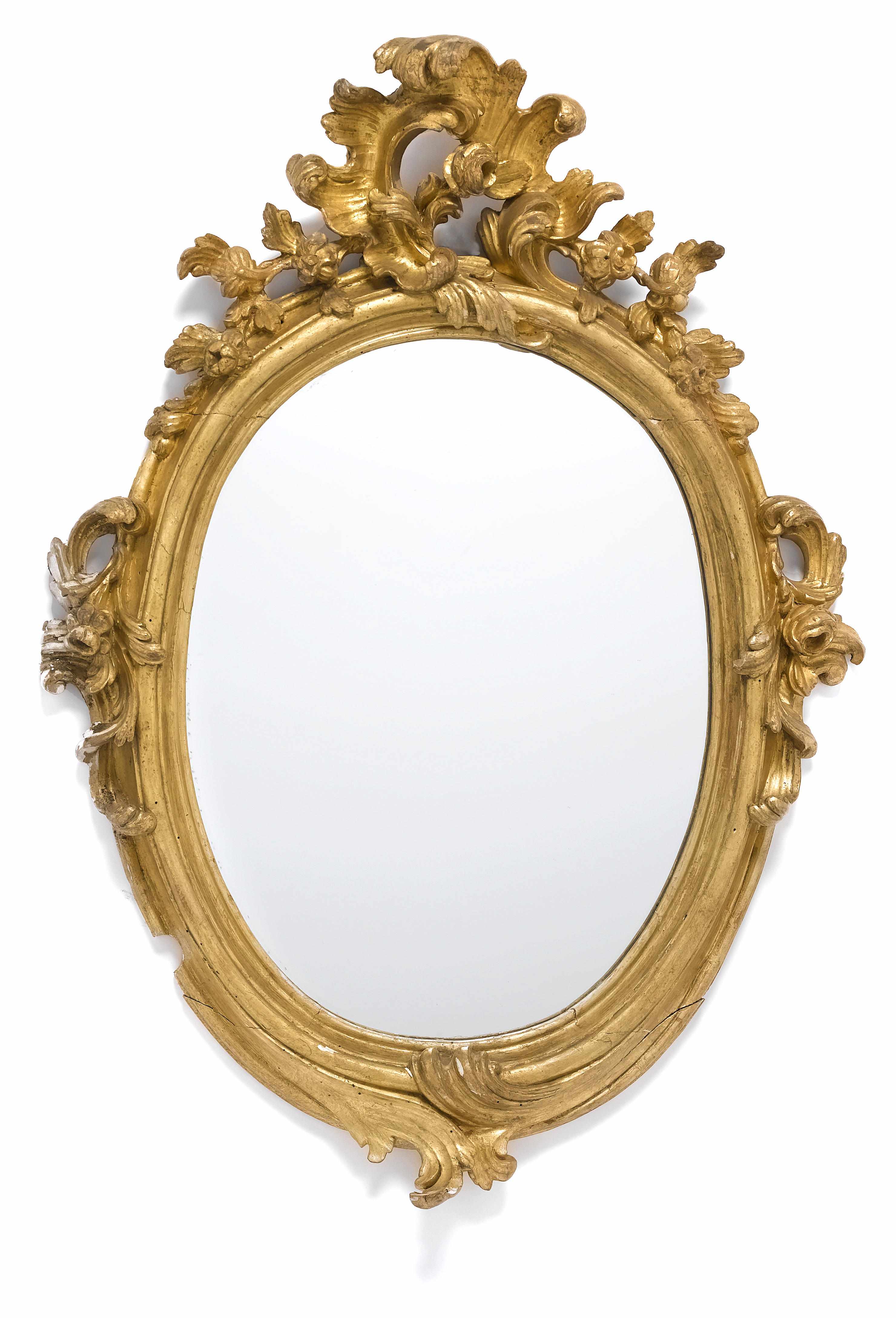 Appraisal: An Italian Rococo giltwood mirror third quarter th centuryheight in