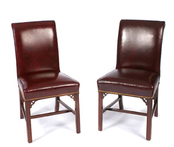 Appraisal: A pair of George III style side chairs height width