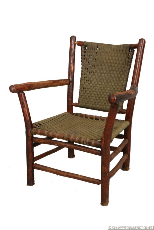 Appraisal: RUSTIC HICKORY FURNITURE CO ARMCHAIR W x H x D