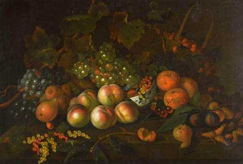 Appraisal: MEER BAREND VAN DER Haarlem after Still life with grapes