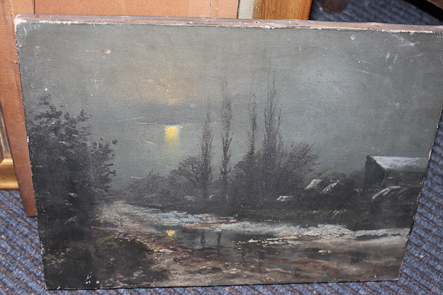 Appraisal: A MIXED LOT OF SEVEN VARIOUS OIL PAINTINGS MAINLY TH