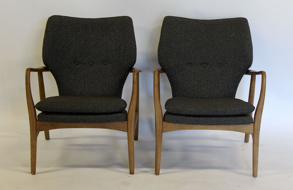 Appraisal: Pair of Vintage Restoration Hardware Armchairs From an Upper East