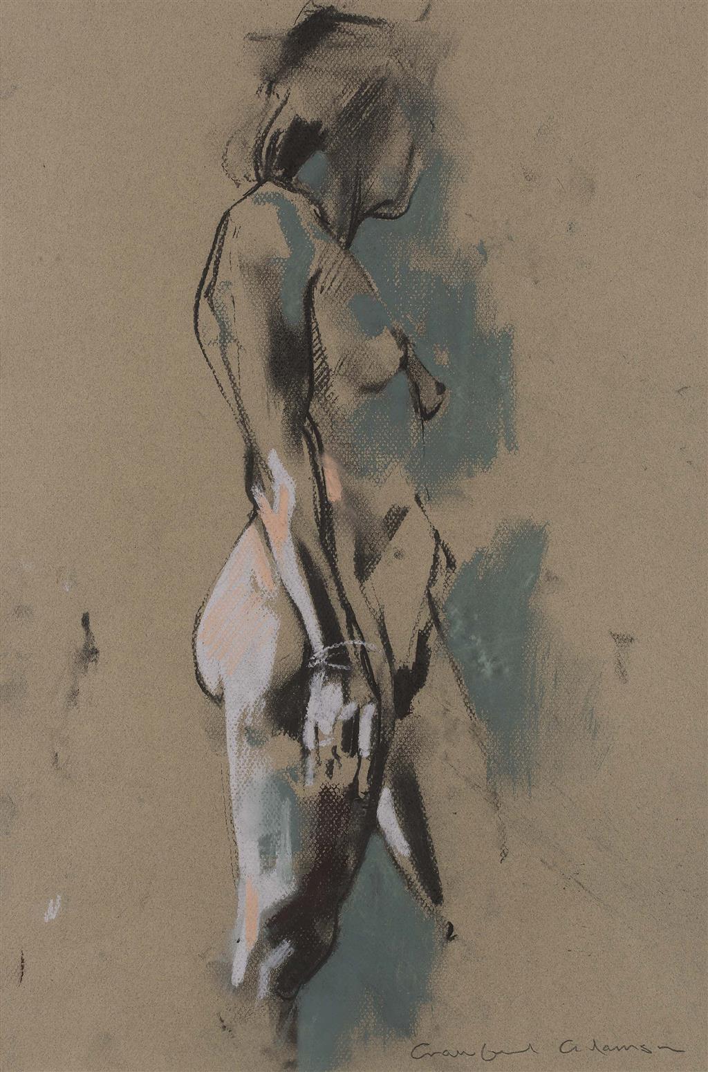 Appraisal: CRAWFURD ADAMSON SCOTTISH CONTEMPORARY DRAWING Signed charcoal and pastel cm