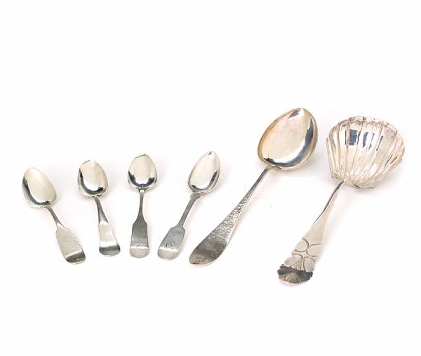 Appraisal: A group of Scandinavian silver flatware Comprising a Norwegian standard