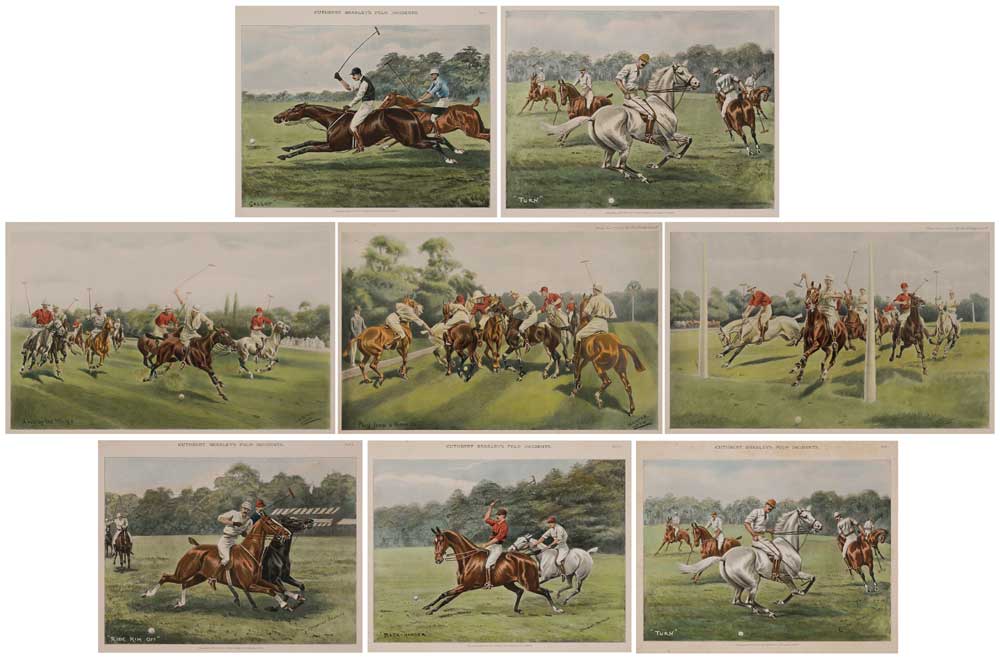 Appraisal: Eight Polo-Related Prints early th century Views of the Game