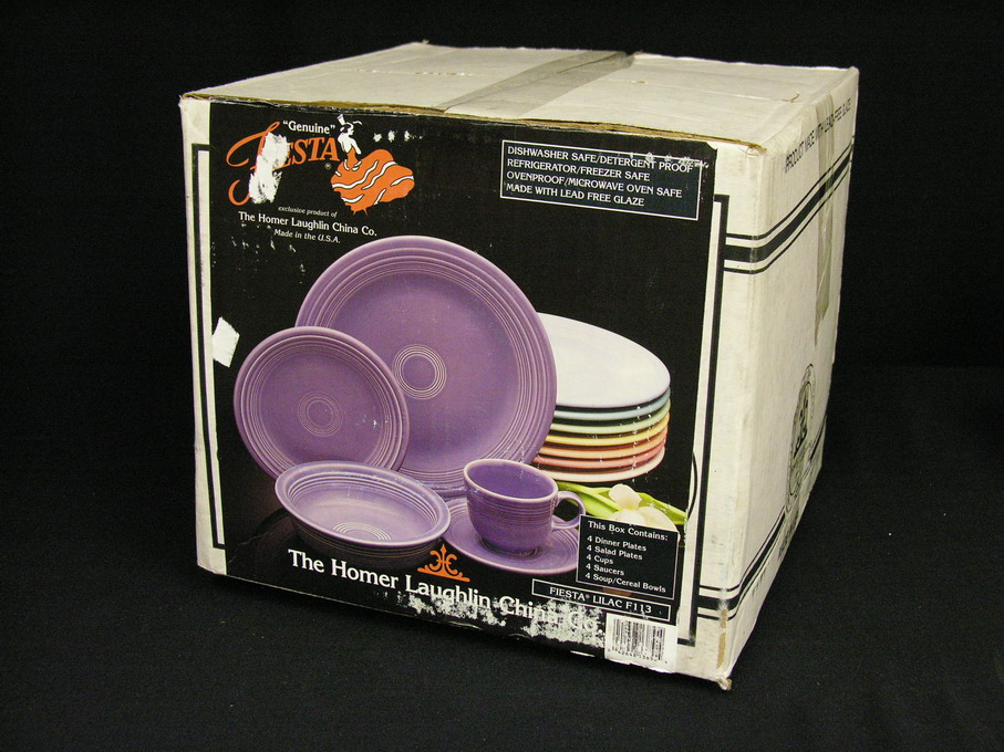 Appraisal: FIESTA LILAC PC PLACE SETTING RARE In box Estate item