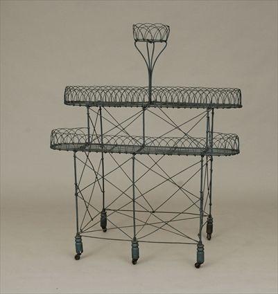 Appraisal: Wirework Two-Tier Garden Stand