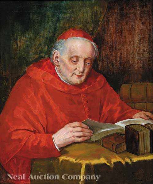 Appraisal: Theodor Recknagel German - The Cardinal in His Study oil